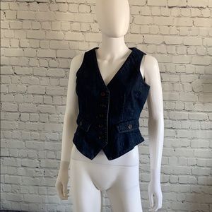 New York & Company Denim Vest Size 4